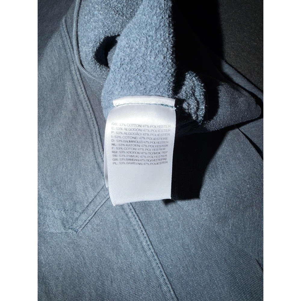 The North Face Mens XL Heather Grey Distressed Logo Fleece Pullover Hoodie - Picture 4 of 4